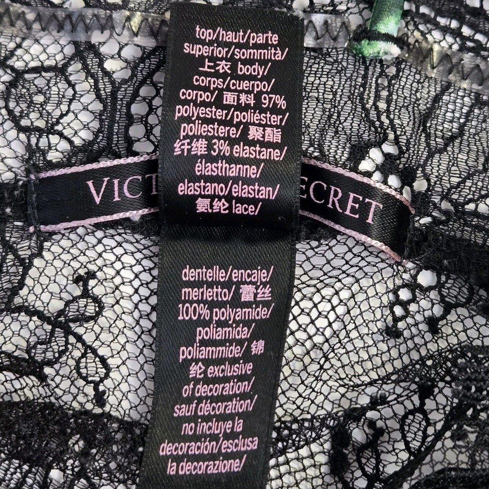 Victoria's Secret‎ Satin Lace Back Floral Cami Camisole Top Size S Lingerie - Picture 7 of 9